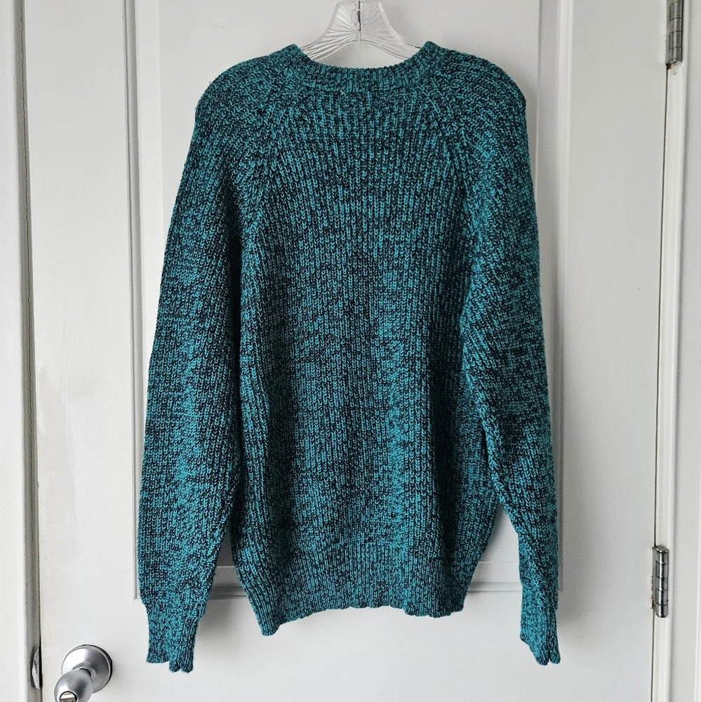 Vintage Sweater Black and Teal - Picture 4 of 6
